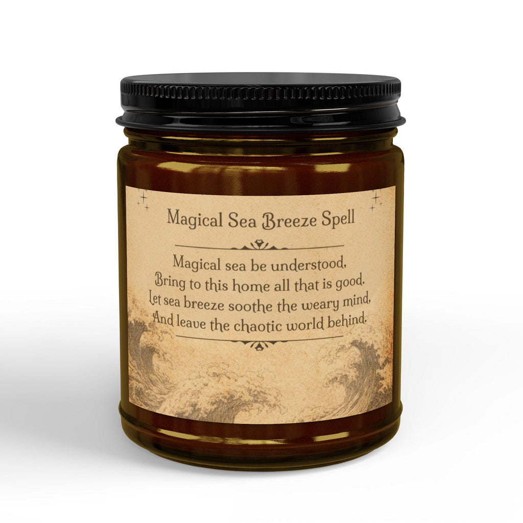 Magical Sea Breeze Spell Candle, Whimsigoth Soy Candle Jar, Witchy Gifts for Her, Scented Ritual Candle, Cozy Cottagecore Decor