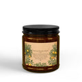Glowing Grapefruit Scented Soy Spell Candle 4oz 9oz | Amber Jar with Black Lid