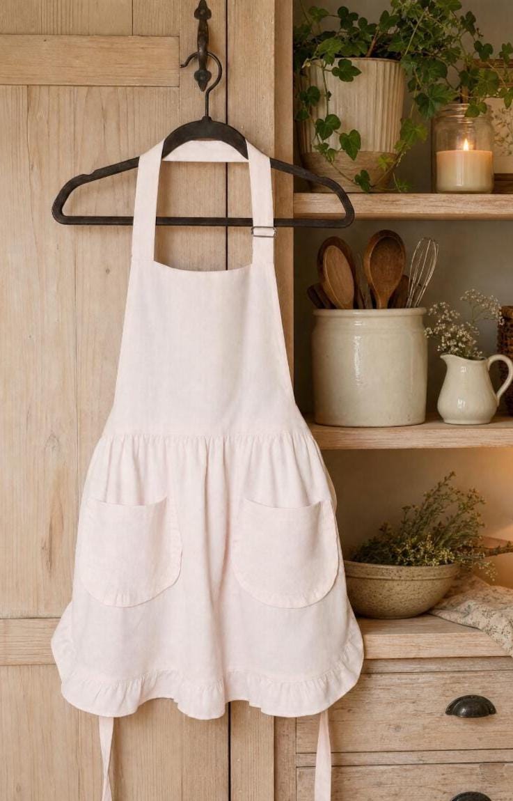 Personalized Ruffled Apron with Pockets, Custom Photo Cooking Apron for Women, Professional Chef Apron, Custom Text Baker Gift