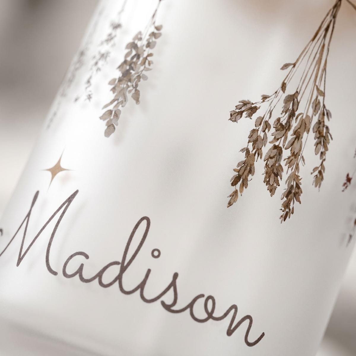 Personalized Hanging Herbs Frosted Glass Tumbler, Whimsigoth Iced Coffee Cup with Bamboo Lid, Moody Cottagecore Botanical Gift for Her, 16oz