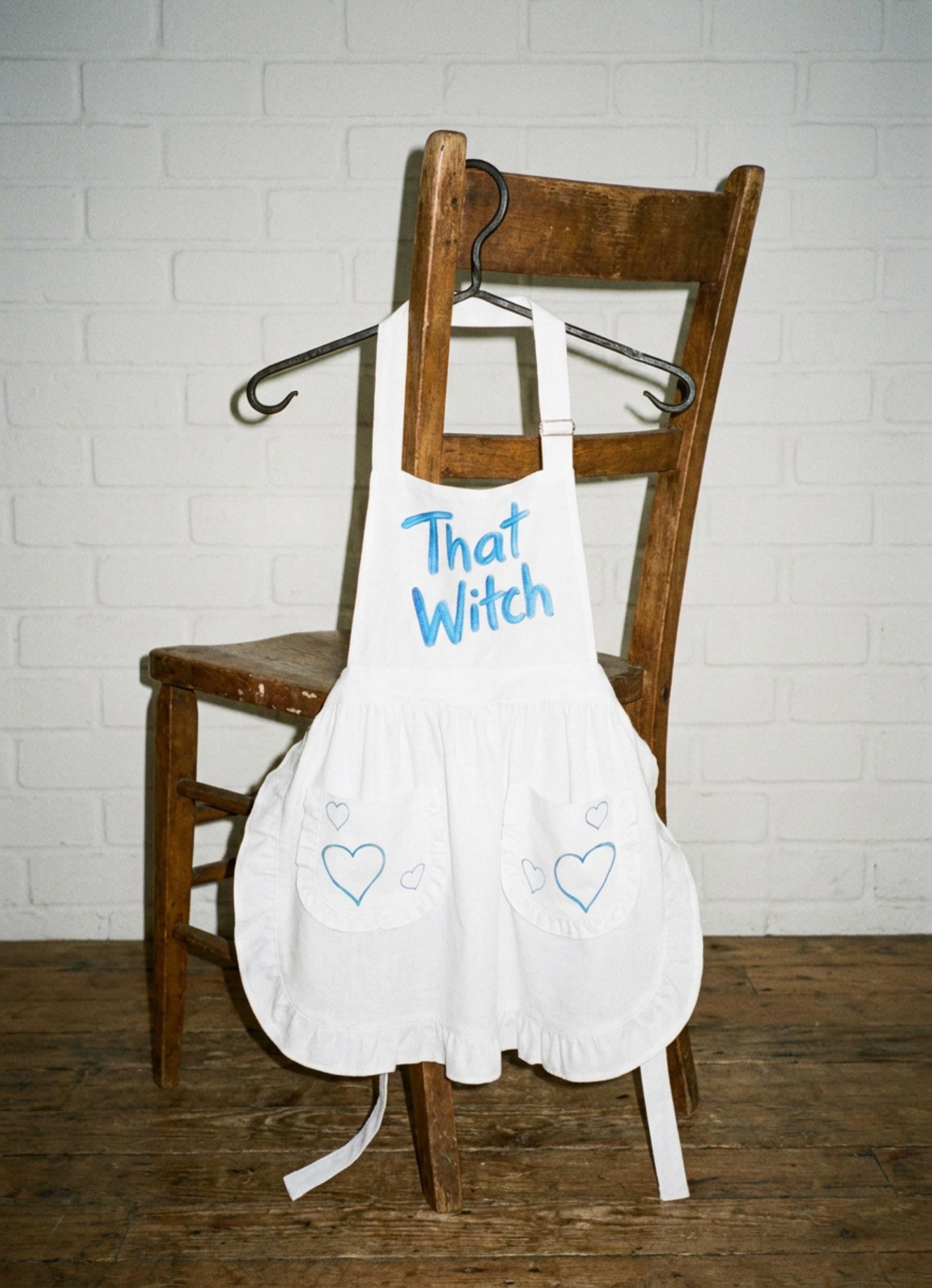 That Witch Ruffled Apron Aesthetic Cottagecore Baking Pinafore – Dark Whimsical Hostess Gift