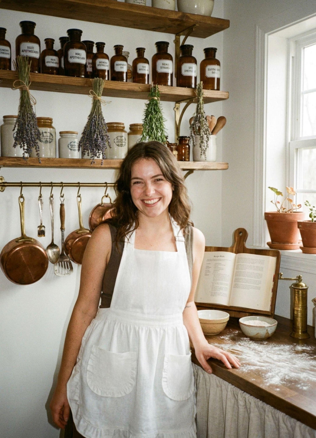 Personalized Ruffled Apron with Pockets, Custom Photo Cooking Apron for Women, Professional Chef Apron, Custom Text Baker Gift