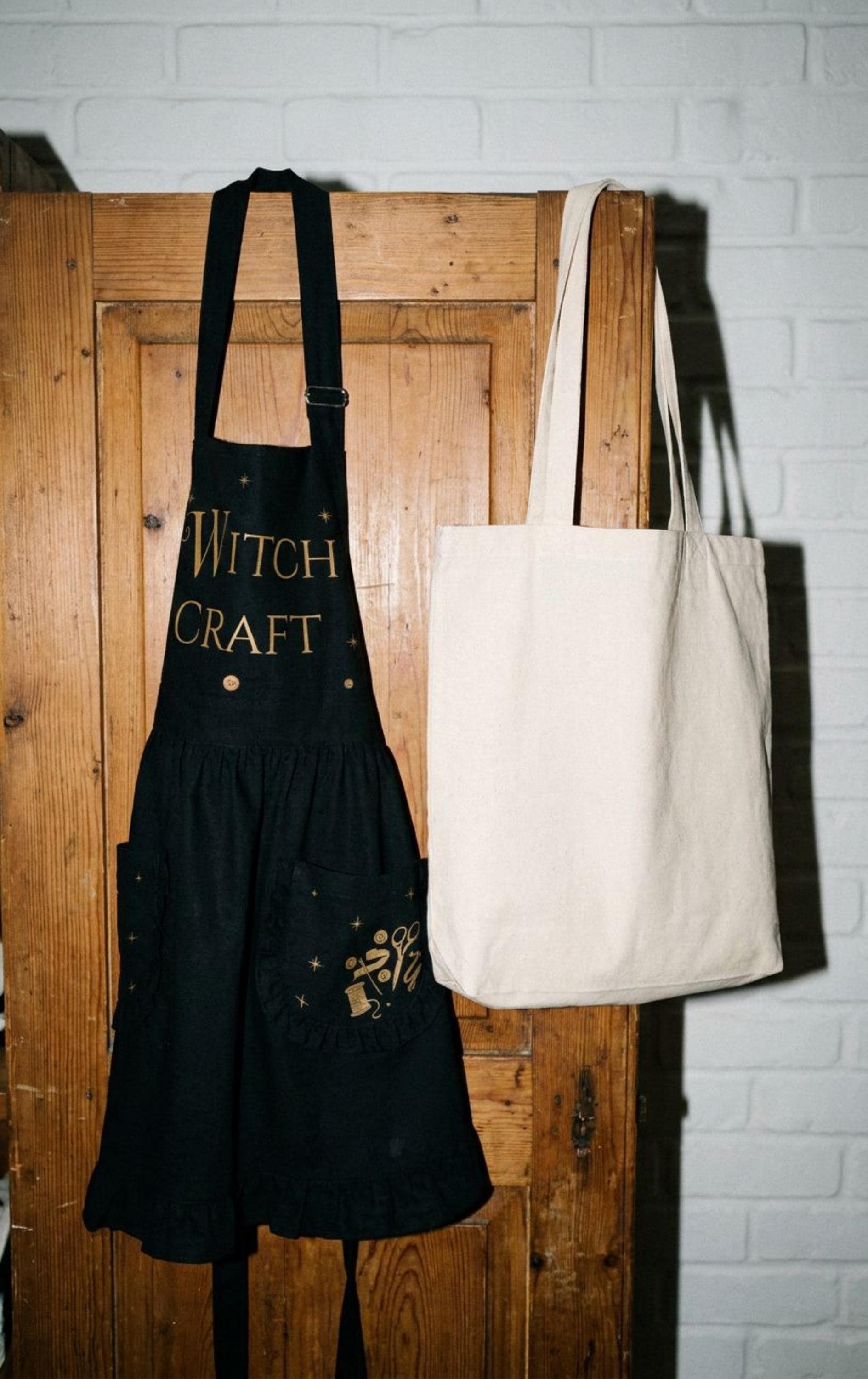 Witch Craft Ruffled Apron – Whimsigoth Kitchen Decor & 90s  Witch Movie Magic Lover Gift